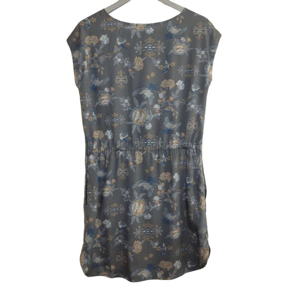 NWT Patagonia Lake Dress Sz XS Village Byrd Hex Grey 100% Tencel - Picture 7 of 9